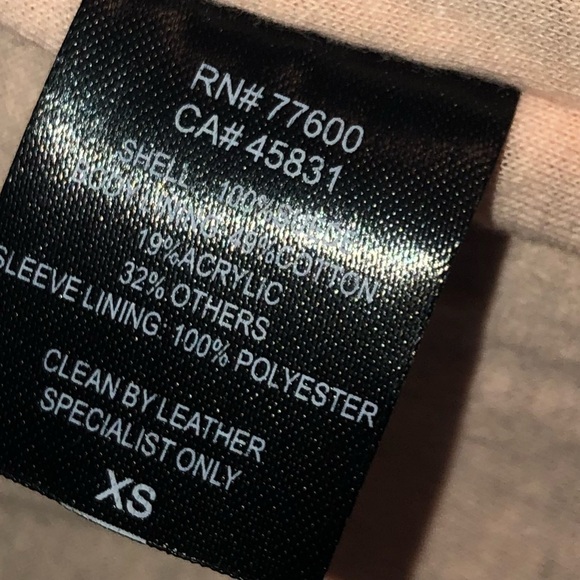 CHASER Suede Leather Blue Body Cream & Grey Cuff Sleeves Colour Block Moto Sz XS - Picture 6 of 11